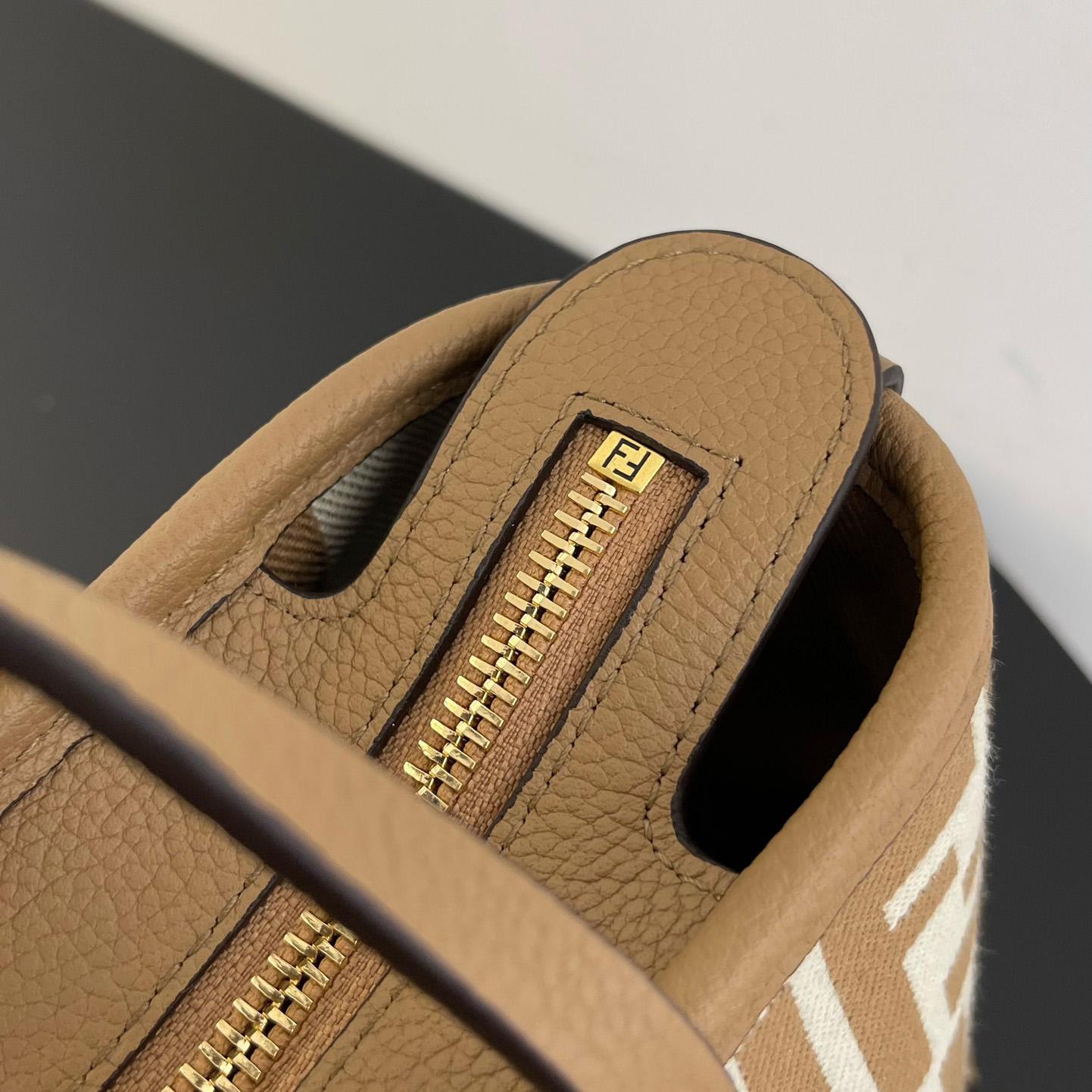 Fendi Mini Roll FF Beige Jacquard Mini Bag - PerfectKickZ