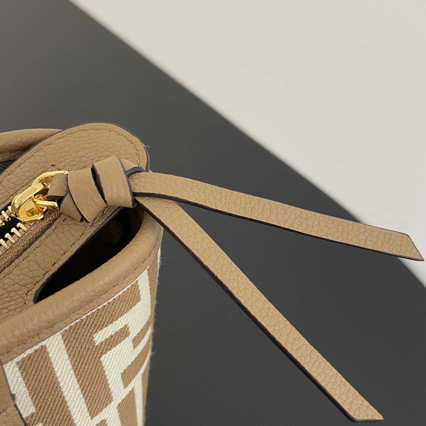 Fendi Mini Roll FF Beige Jacquard Mini Bag - PerfectKickZ