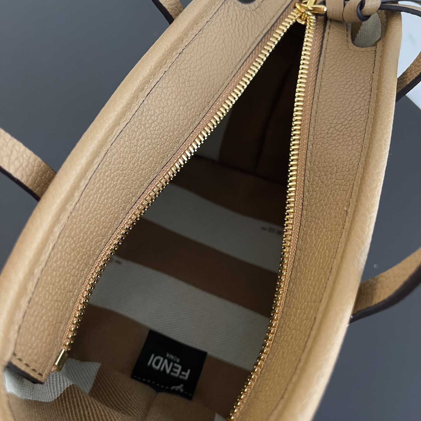 Fendi Mini Roll FF Beige Jacquard Mini Bag - PerfectKickZ