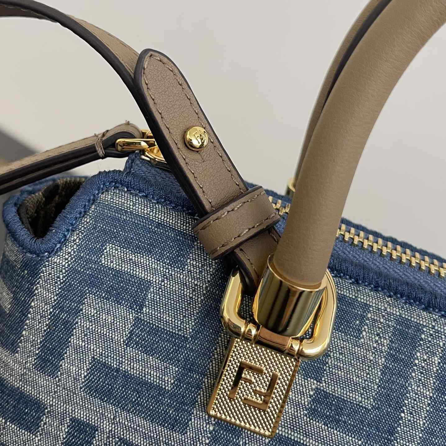 Fendi By The Way Mini Light blue FF Denim Fabric Mini Bag - PerfectKickZ
