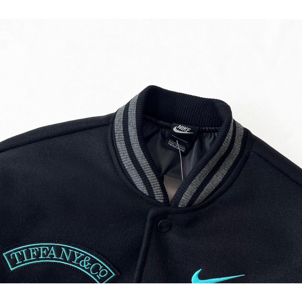 Tiffany And Co Nike Black Varsity Bomber Jacket - PerfectKickZ