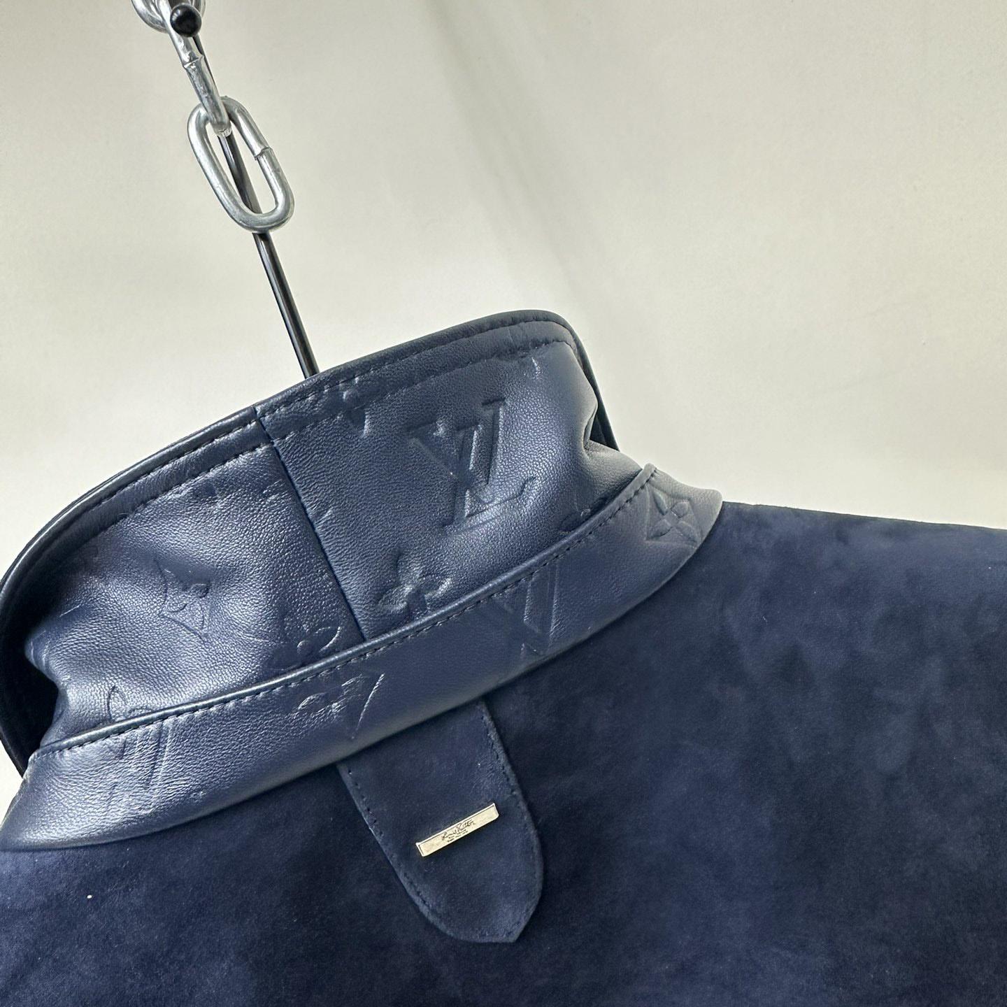 Louis Vuitton Suede Denim Jacket   1A8I3B - PerfectKickZ