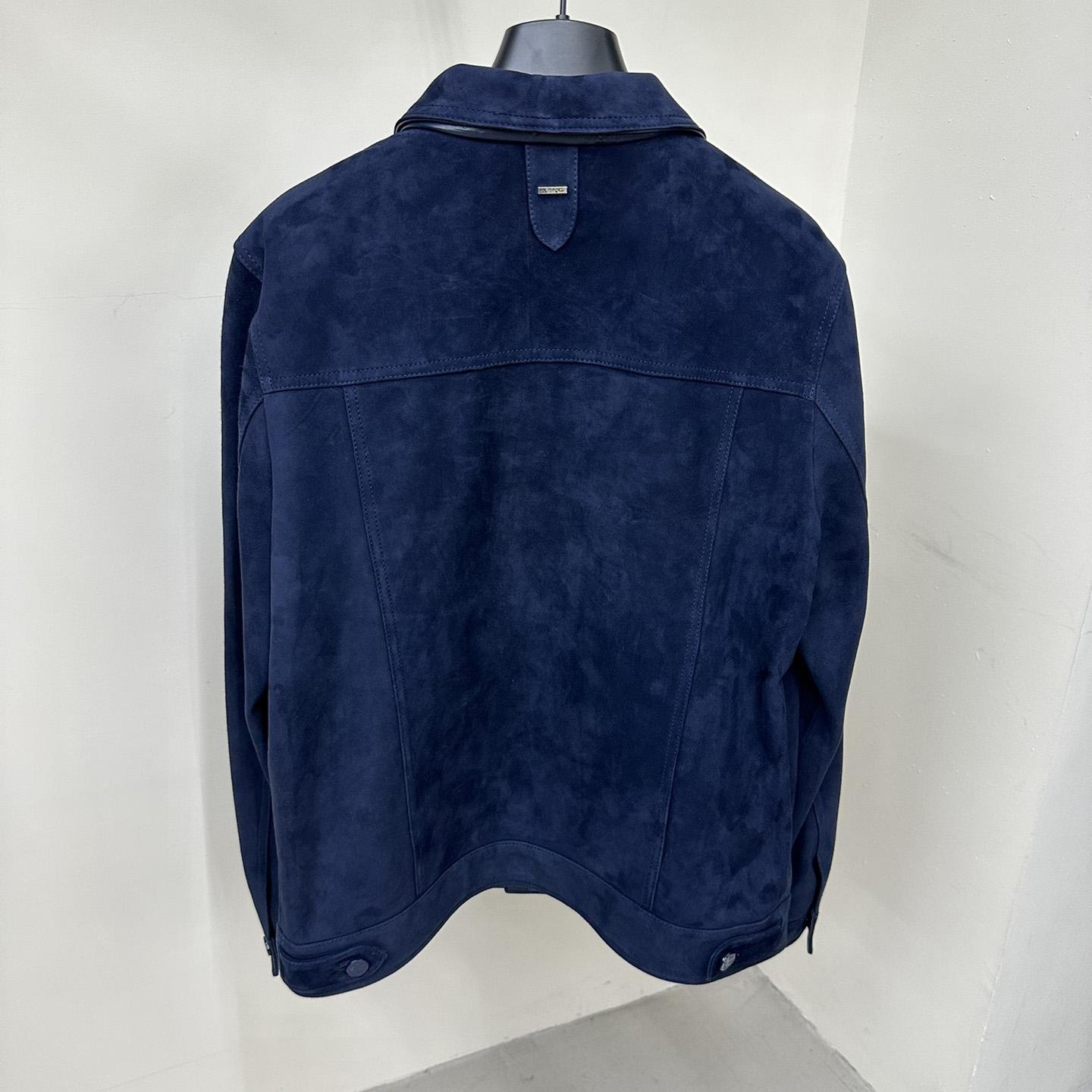 Louis Vuitton Suede Denim Jacket   1A8I3B - PerfectKickZ