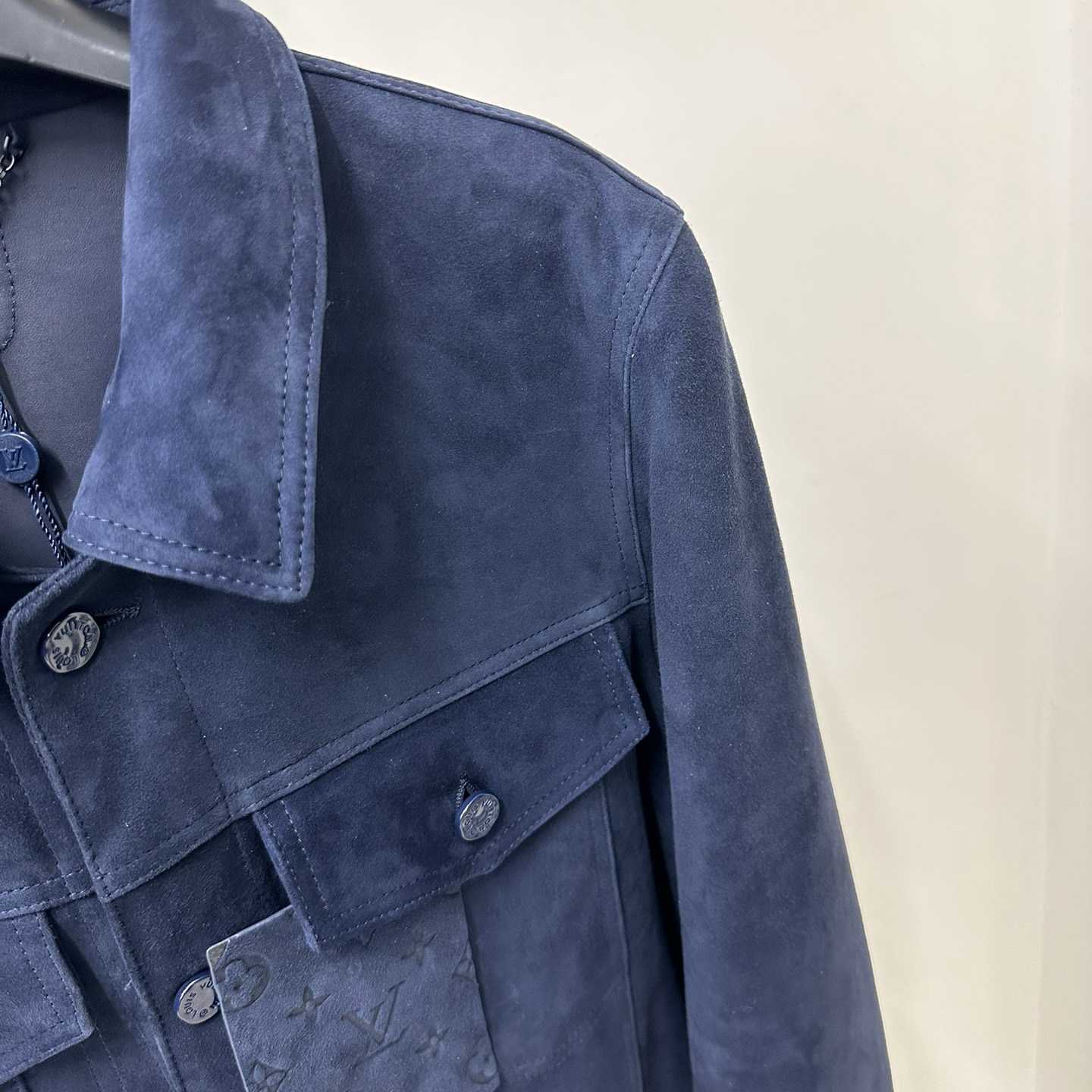 Louis Vuitton Suede Denim Jacket   1A8I3B - PerfectKickZ