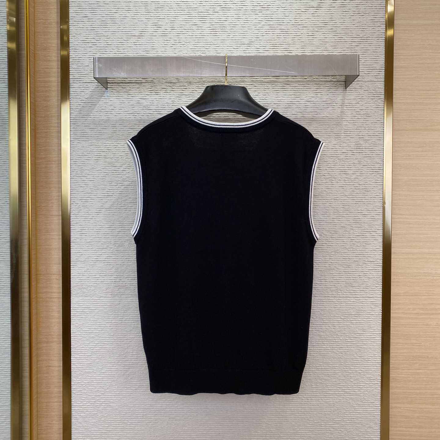 Celine Triomphe V-Neck Wool Sweater Vest - PerfectKickZ