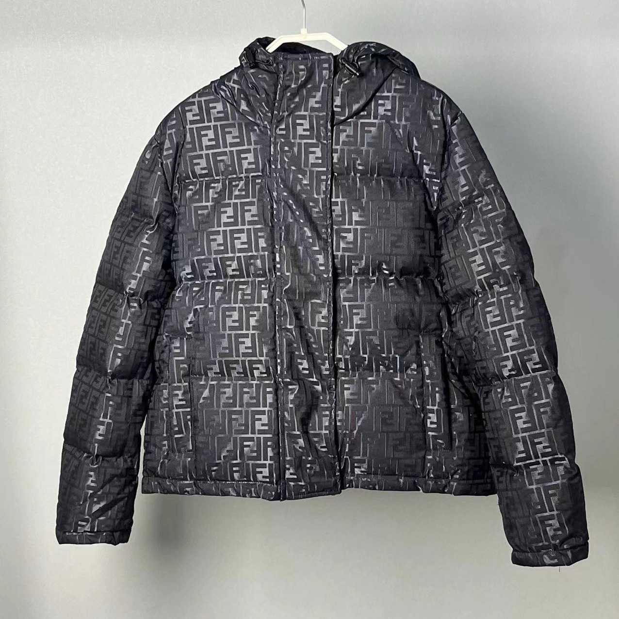 Fendi Black FF Nylon Down Jacket - PerfectKickZ