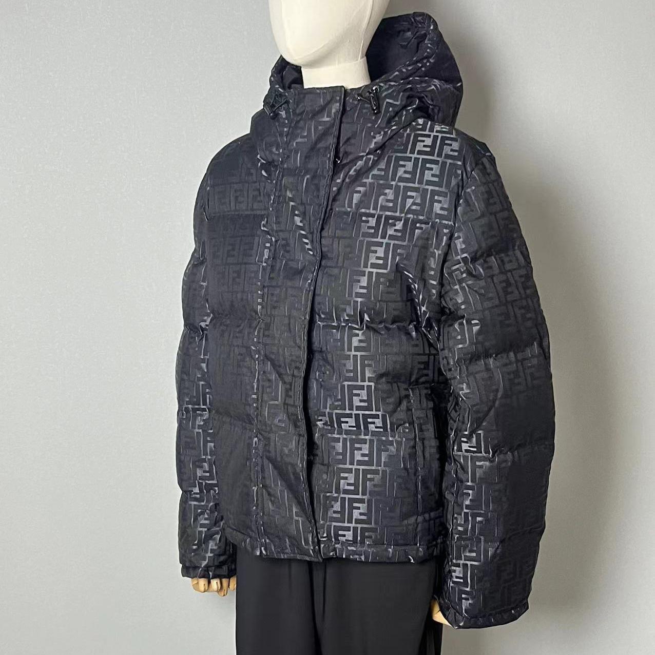 Fendi Black FF Nylon Down Jacket - PerfectKickZ