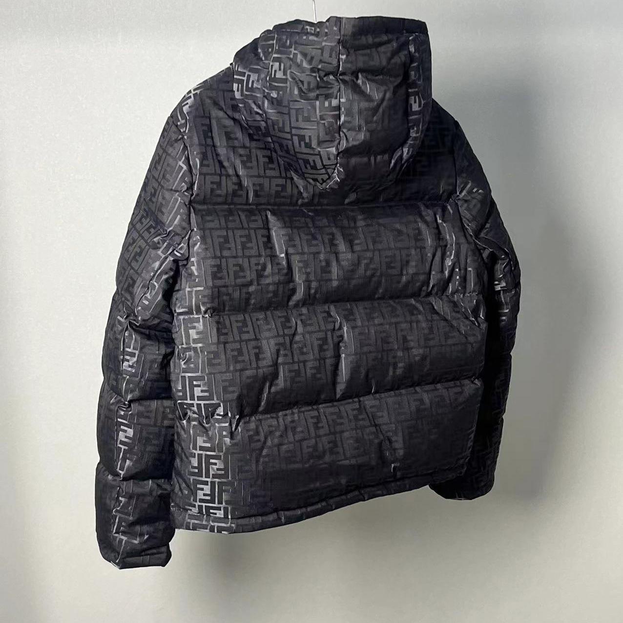 Fendi Black FF Nylon Down Jacket - PerfectKickZ