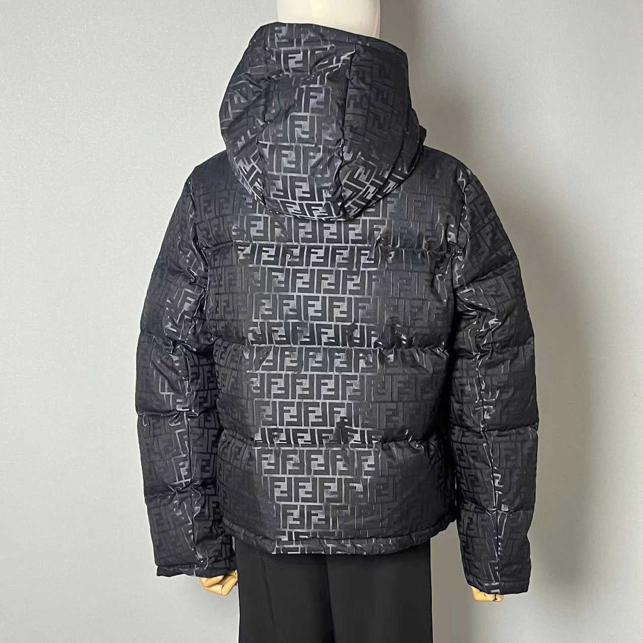 Fendi Black FF Nylon Down Jacket - PerfectKickZ