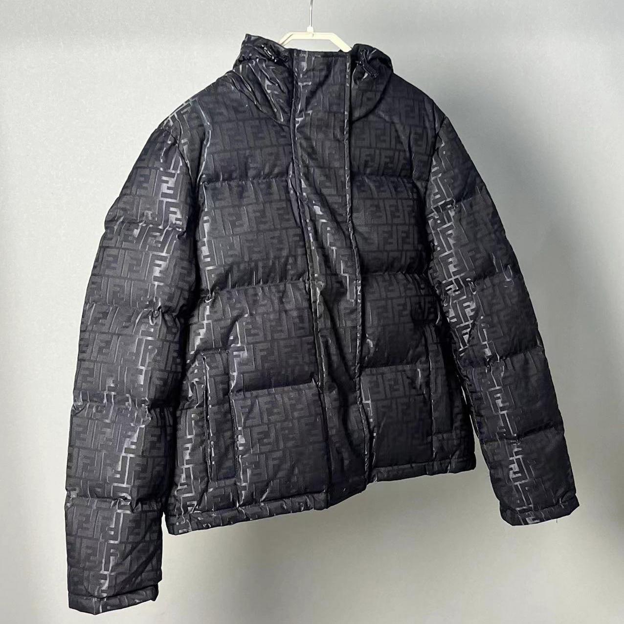 Fendi Black FF Nylon Down Jacket - PerfectKickZ