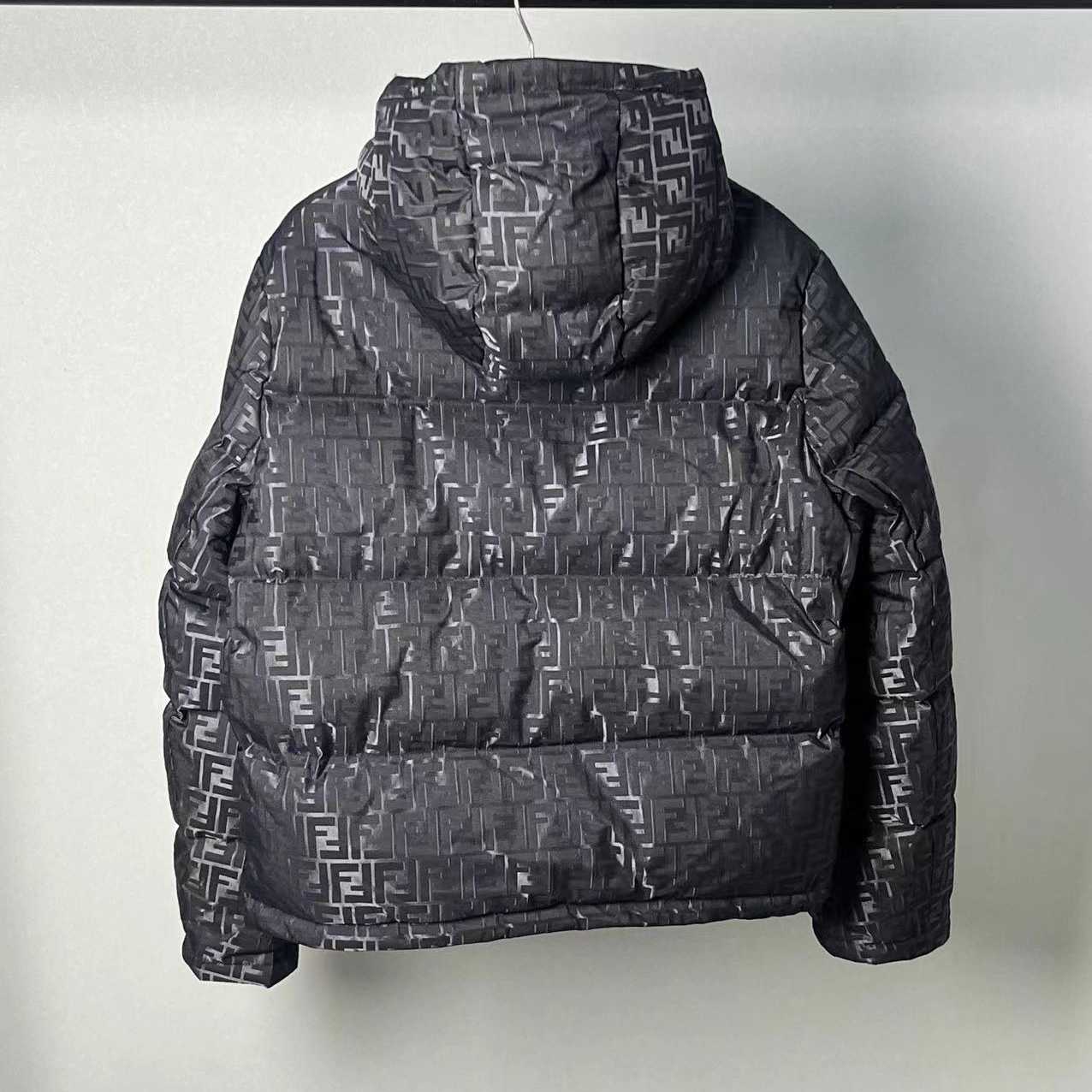 Fendi Black FF Nylon Down Jacket - PerfectKickZ
