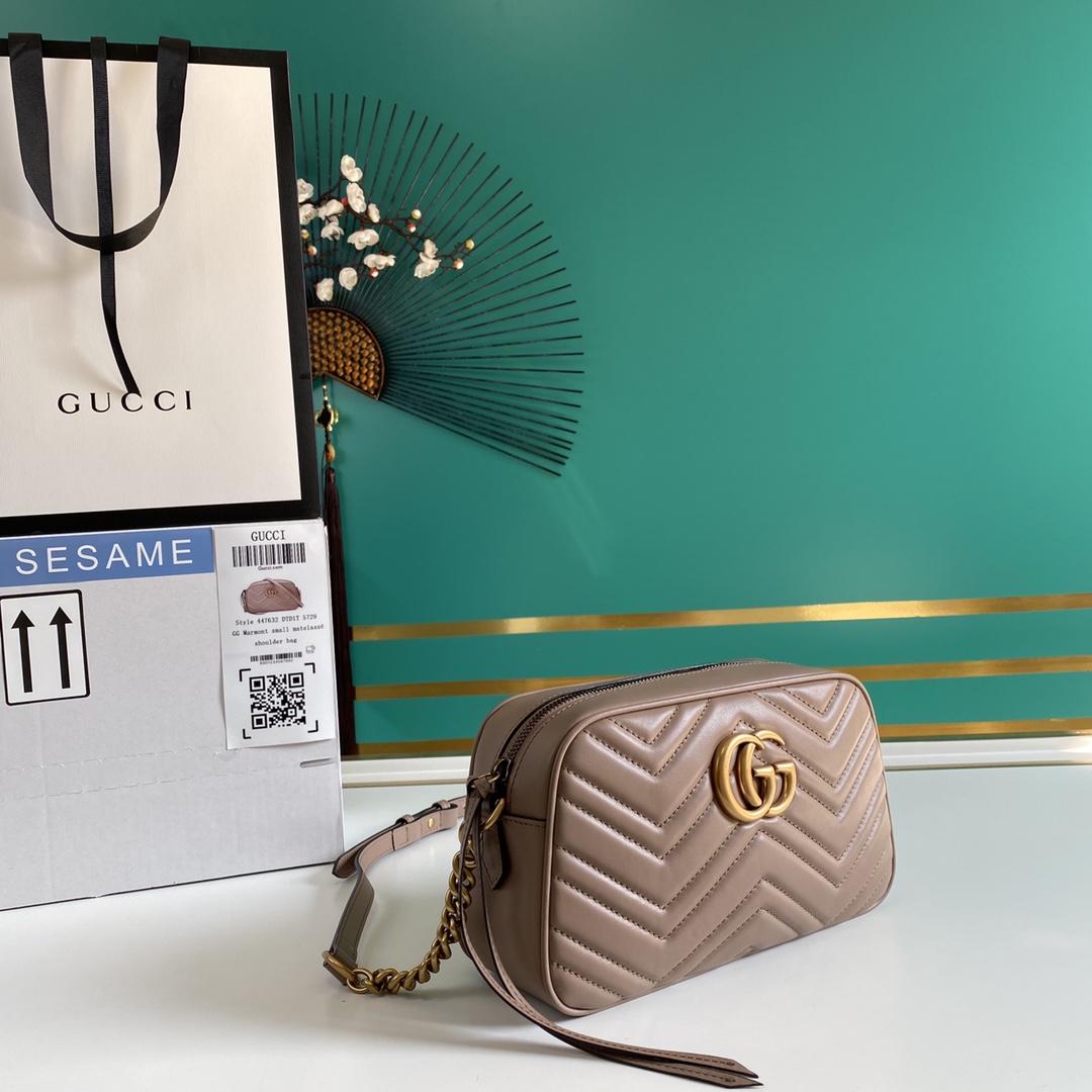 Gucci GG Marmont Small Shoulder Bag(24*12*7cm) - PerfectKickZ