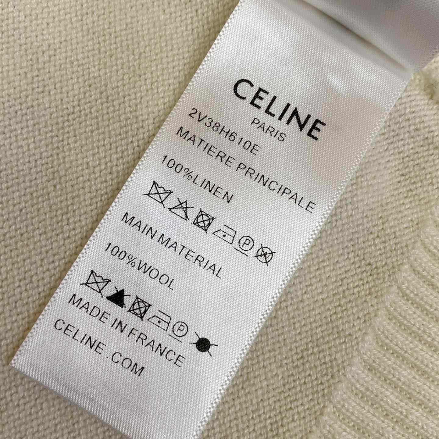 Celine Pull Sans Manches Triomphe 'Ecru/Blue/Red' - PerfectKickZ