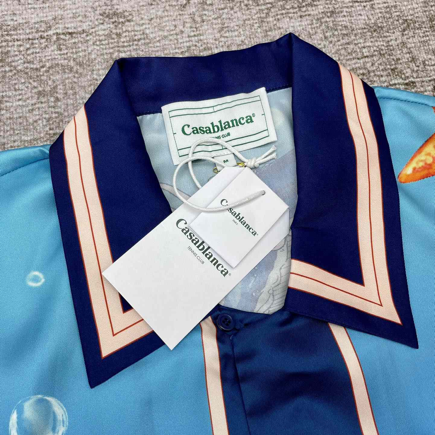 Casablanca  Silk Drawstring Short-Sleeve Shirt   CA3456 - PerfectKickZ