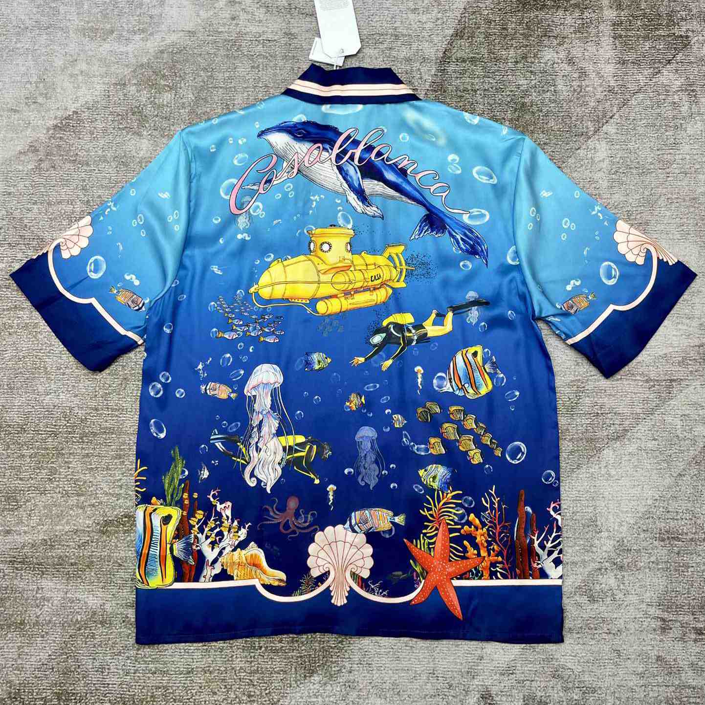 Casablanca  Silk Drawstring Short-Sleeve Shirt   CA3456 - PerfectKickZ