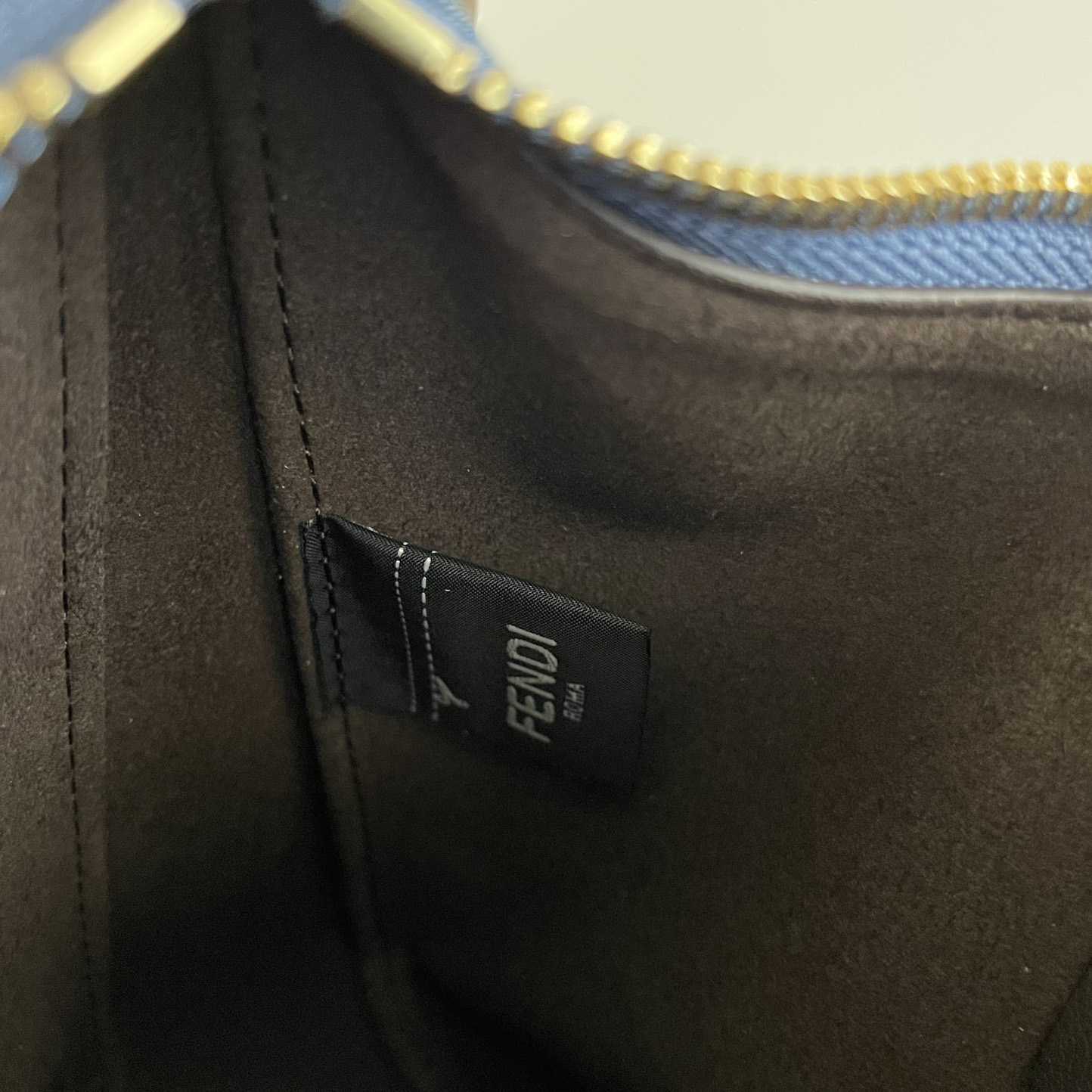 Fendi Mini Fendessence Light Blue FF Denim Fabric Mini Bag - PerfectKickZ