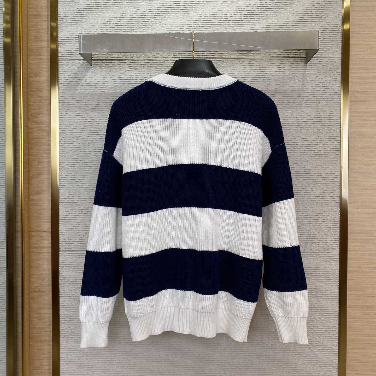 Celine Oversized Sweater In Striped Cotton - 
