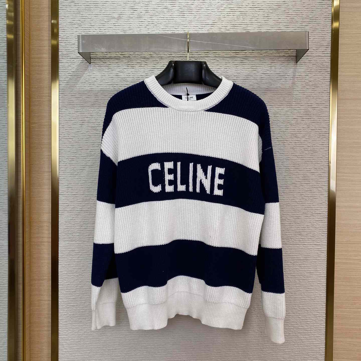 Celine Oversized Sweater In Striped Cotton - PerfectKickZ