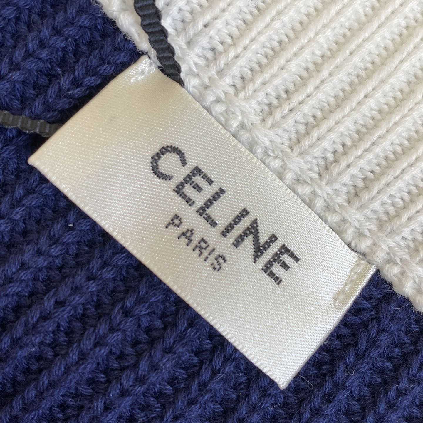 Celine Oversized Sweater In Striped Cotton - 