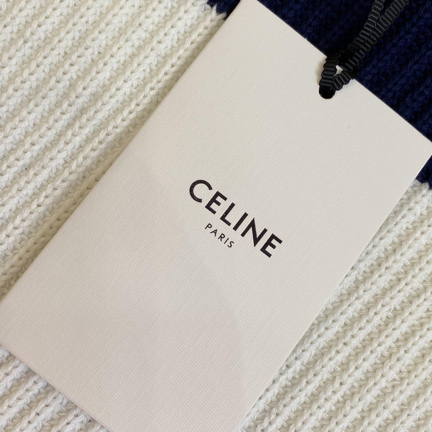 Celine Oversized Sweater In Striped Cotton - PerfectKickZ