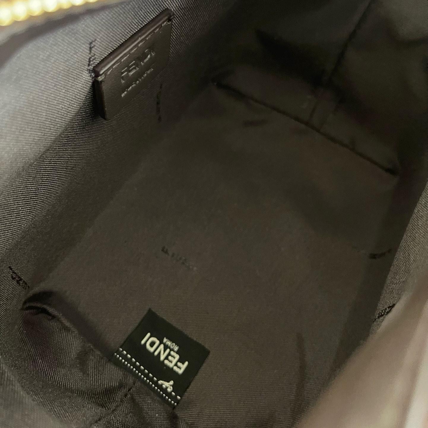 Fendi Mini Roll Brown FF Jacquard Mini Bag - PerfectKickZ