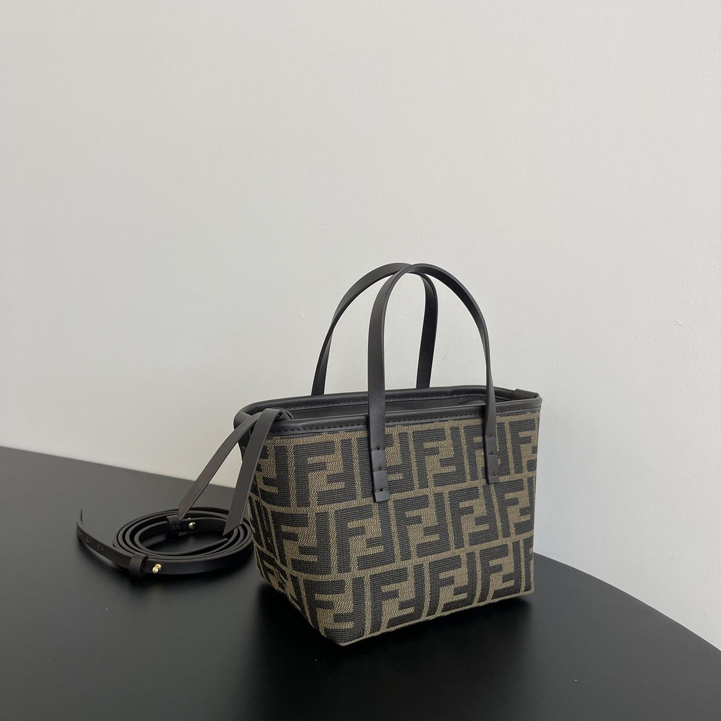 Fendi Mini Roll Brown FF Jacquard Mini Bag - PerfectKickZ
