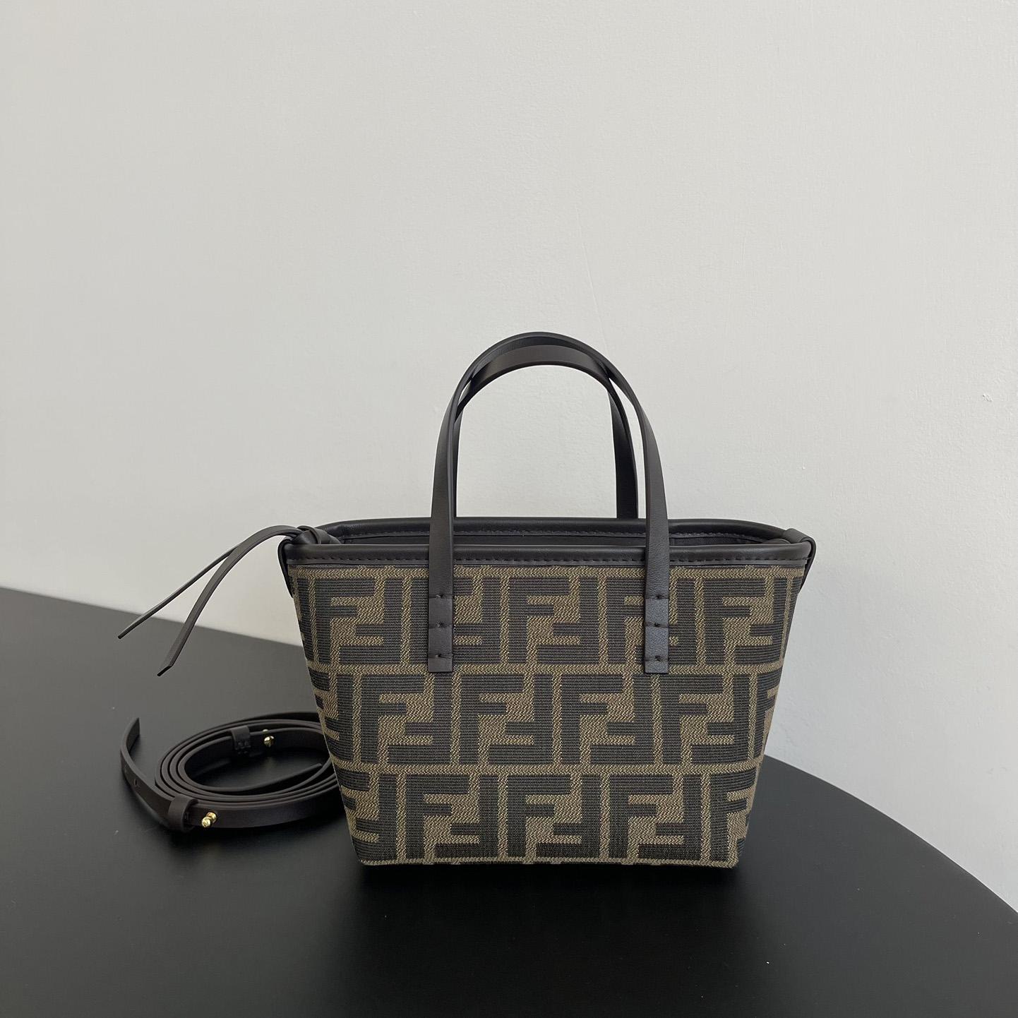 Fendi Mini Roll Brown FF Jacquard Mini Bag - PerfectKickZ