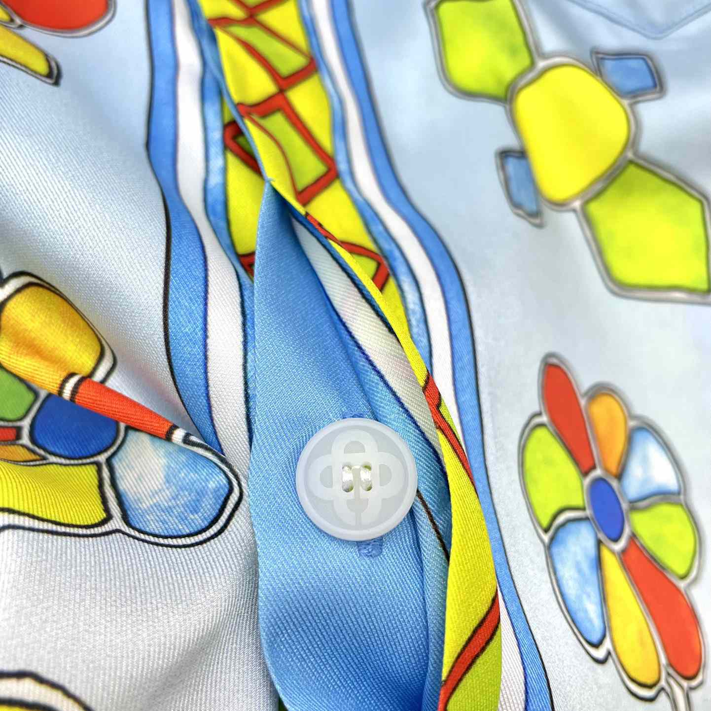 Casablanca Cuban Collar Short-Sleeve Shirt 'Yoruba Flowers'   CA3486 - PerfectKickZ