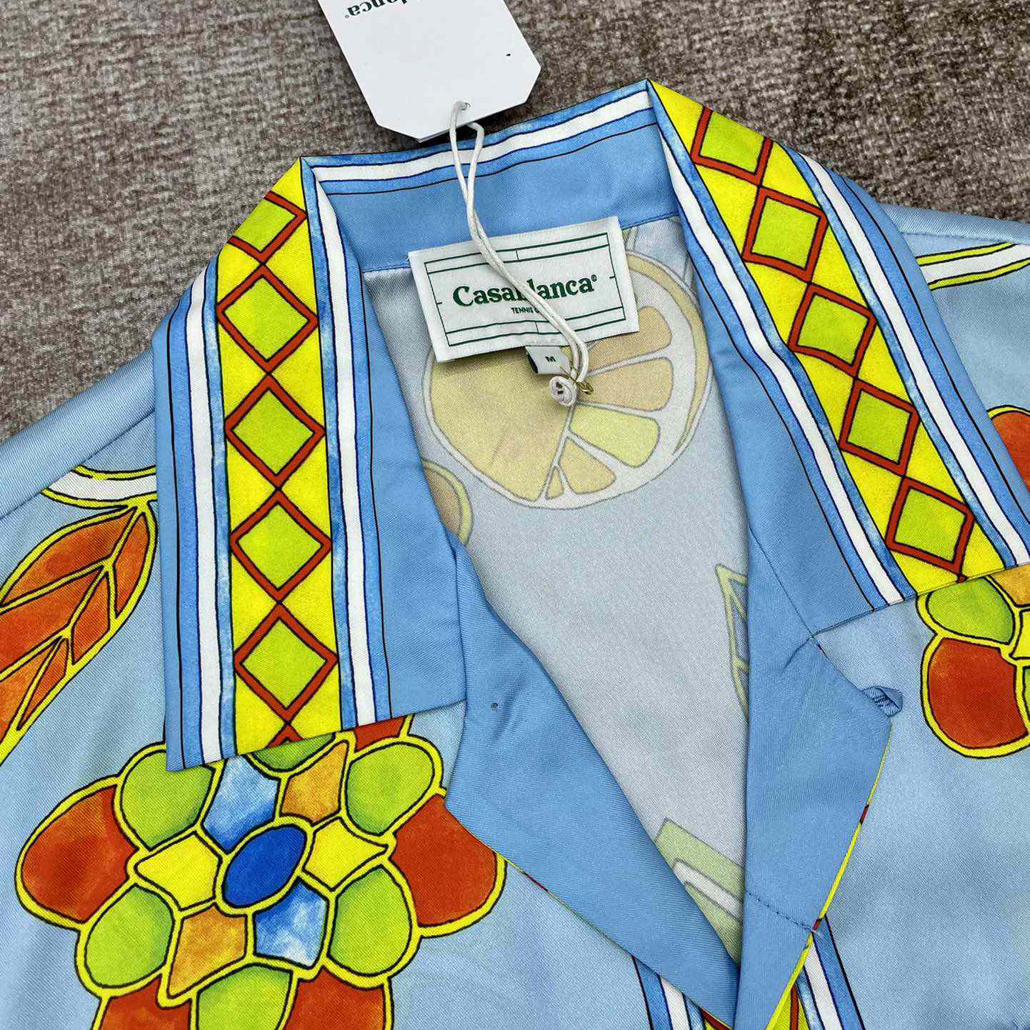 Casablanca Cuban Collar Short-Sleeve Shirt 'Yoruba Flowers'   CA3486 - PerfectKickZ