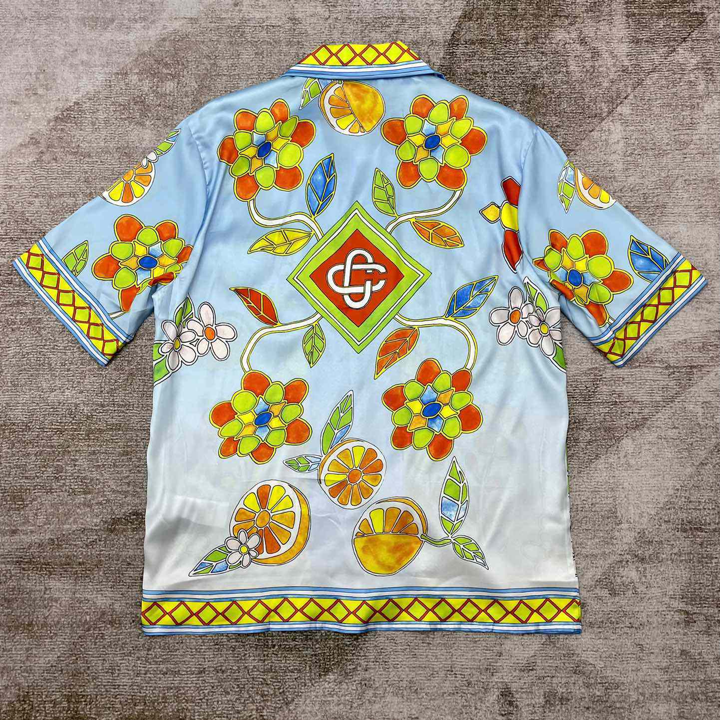 Casablanca Cuban Collar Short-Sleeve Shirt 'Yoruba Flowers'   CA3486 - PerfectKickZ