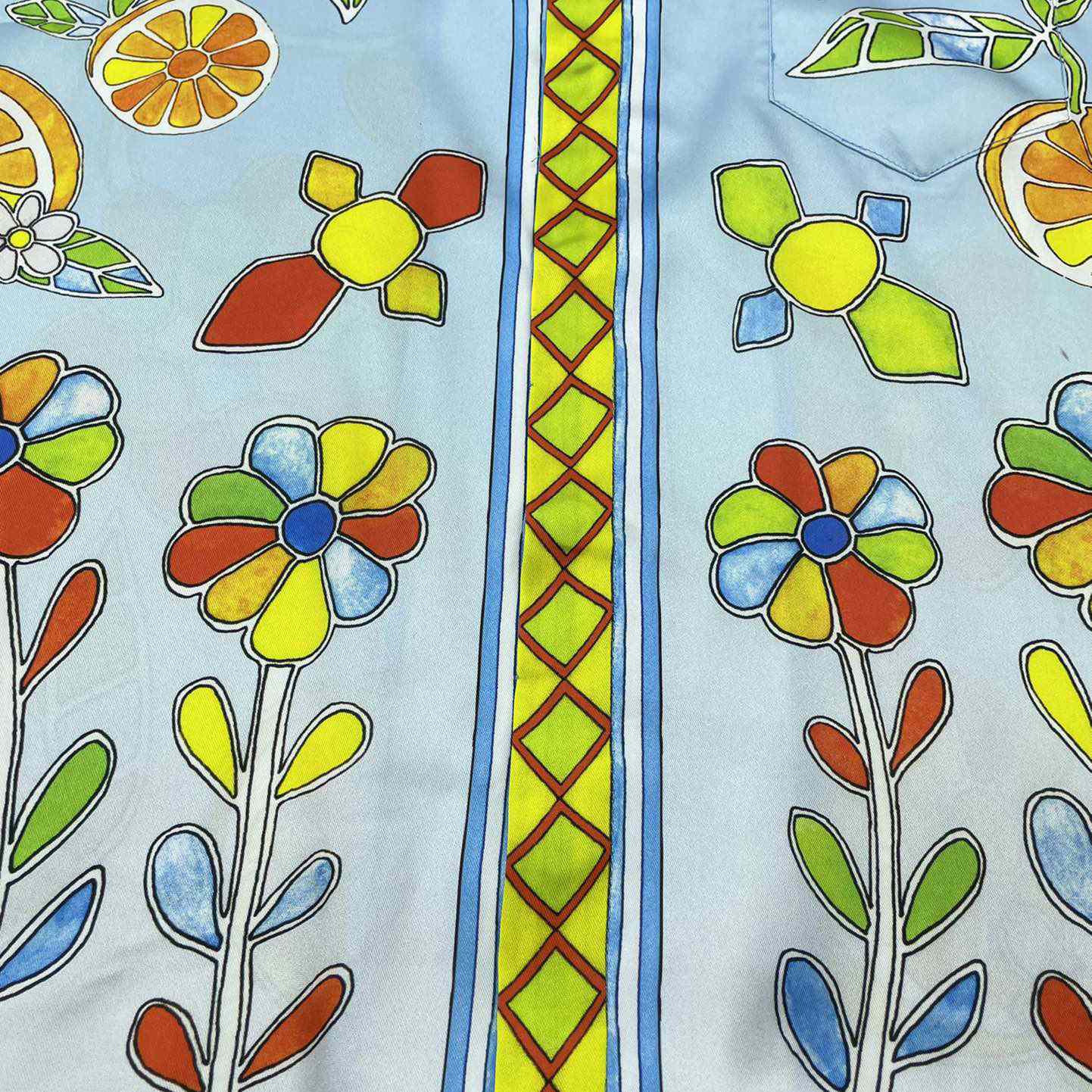 Casablanca Cuban Collar Short-Sleeve Shirt 'Yoruba Flowers'   CA3486 - PerfectKickZ