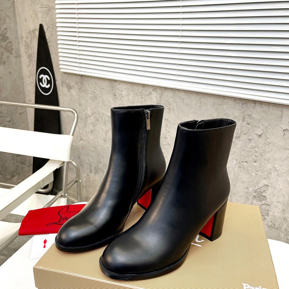 Christian Louboutin Adoxa Leather Ankle Boots - PerfectKickZ