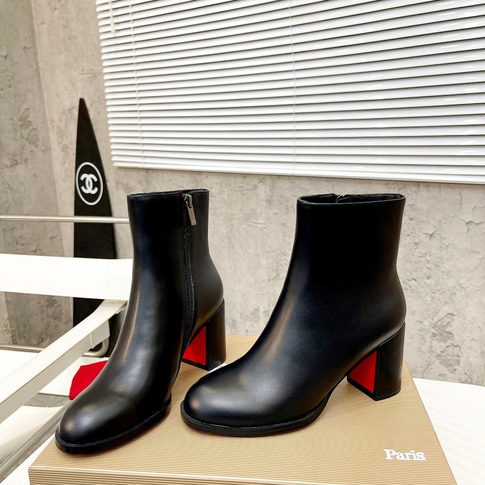 Christian Louboutin Adoxa Leather Ankle Boots - PerfectKickZ