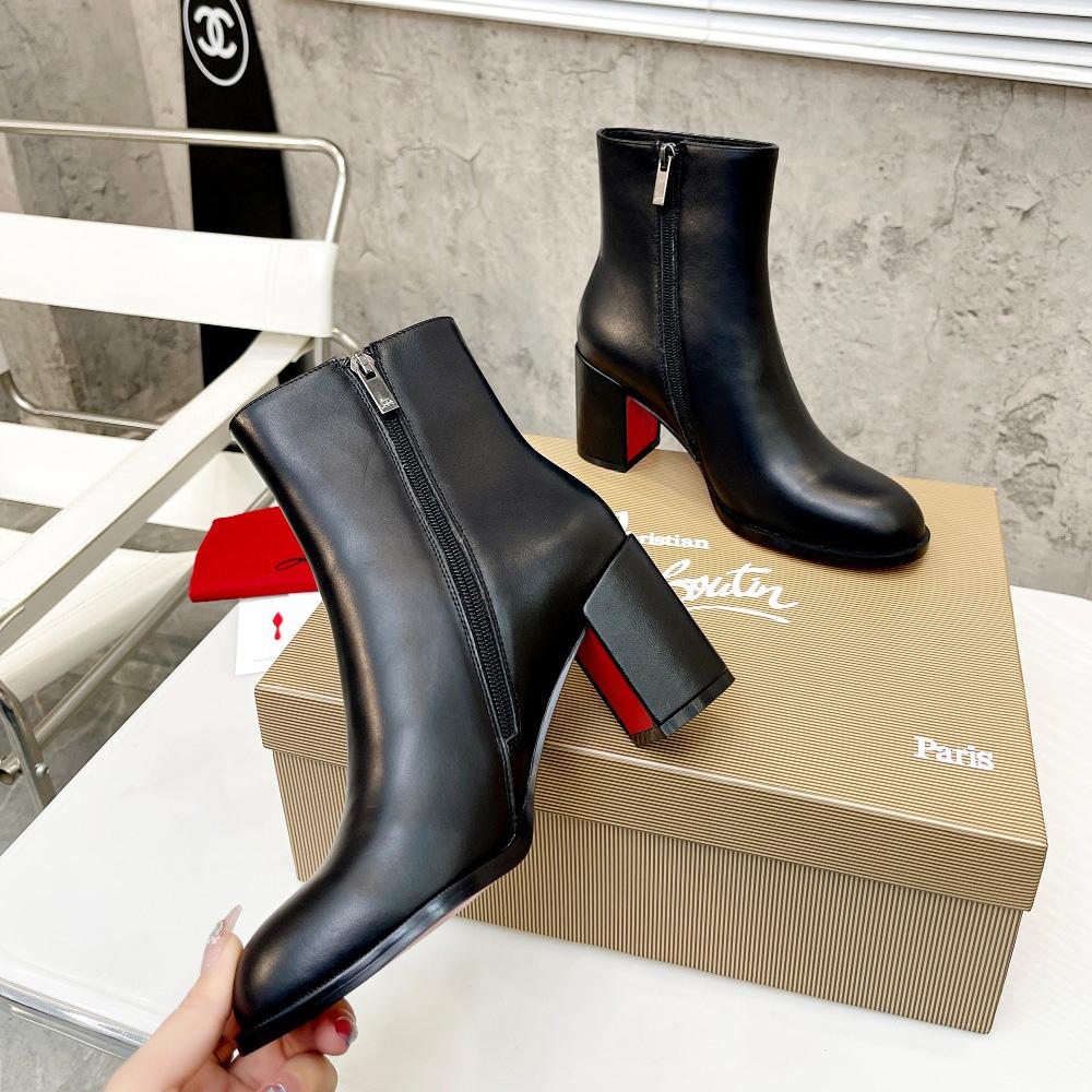 Christian Louboutin Adoxa Leather Ankle Boots - PerfectKickZ