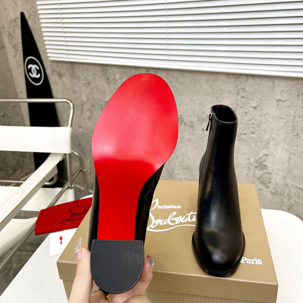 Christian Louboutin Adoxa Leather Ankle Boots - PerfectKickZ