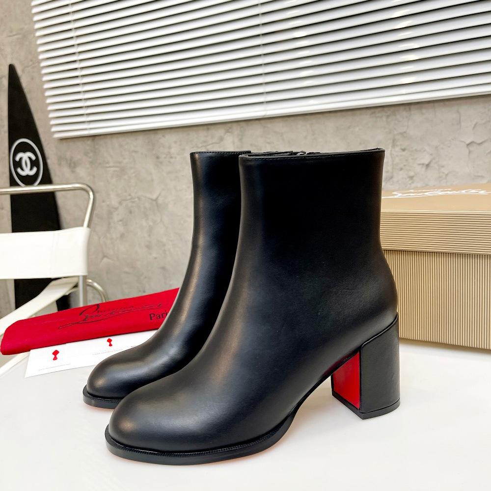 Christian Louboutin Adoxa Leather Ankle Boots - PerfectKickZ