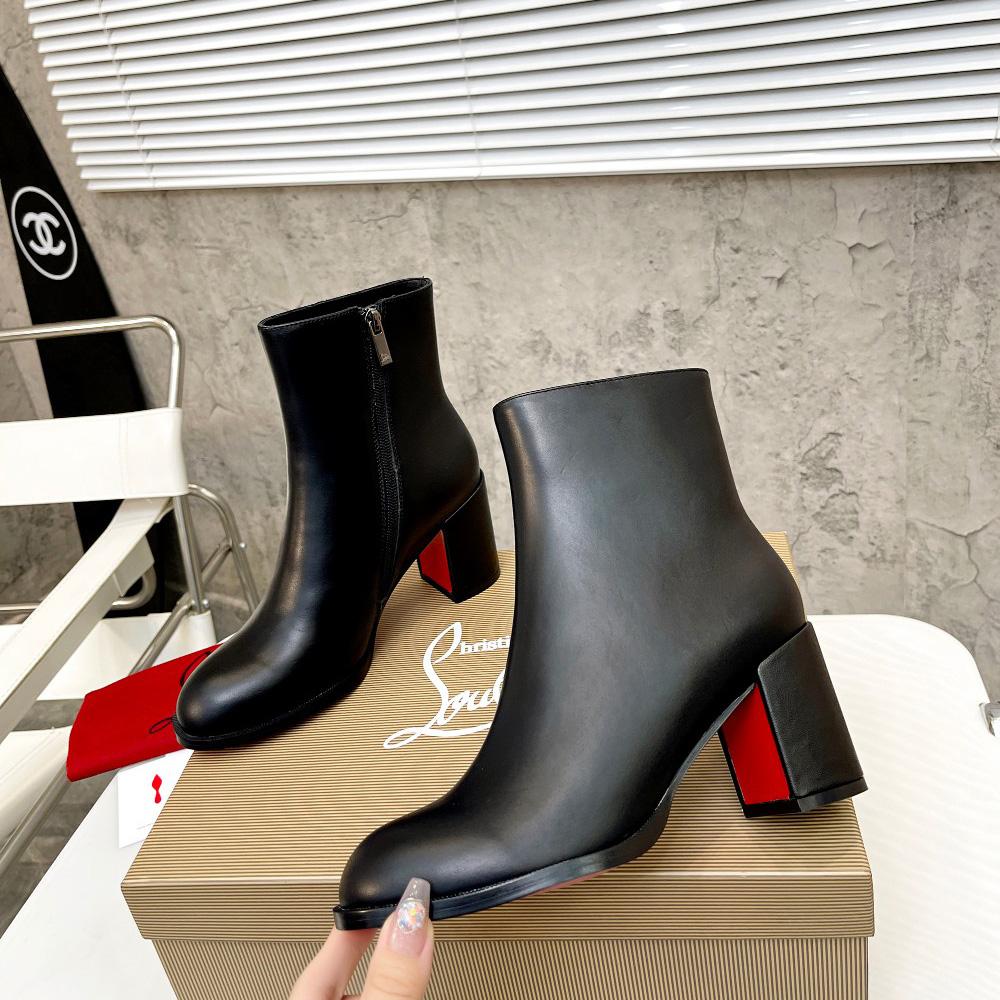 Christian Louboutin Adoxa Leather Ankle Boots - PerfectKickZ