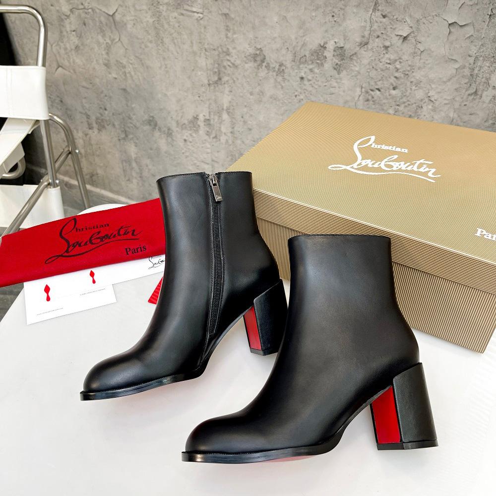 Christian Louboutin Adoxa Leather Ankle Boots - PerfectKickZ