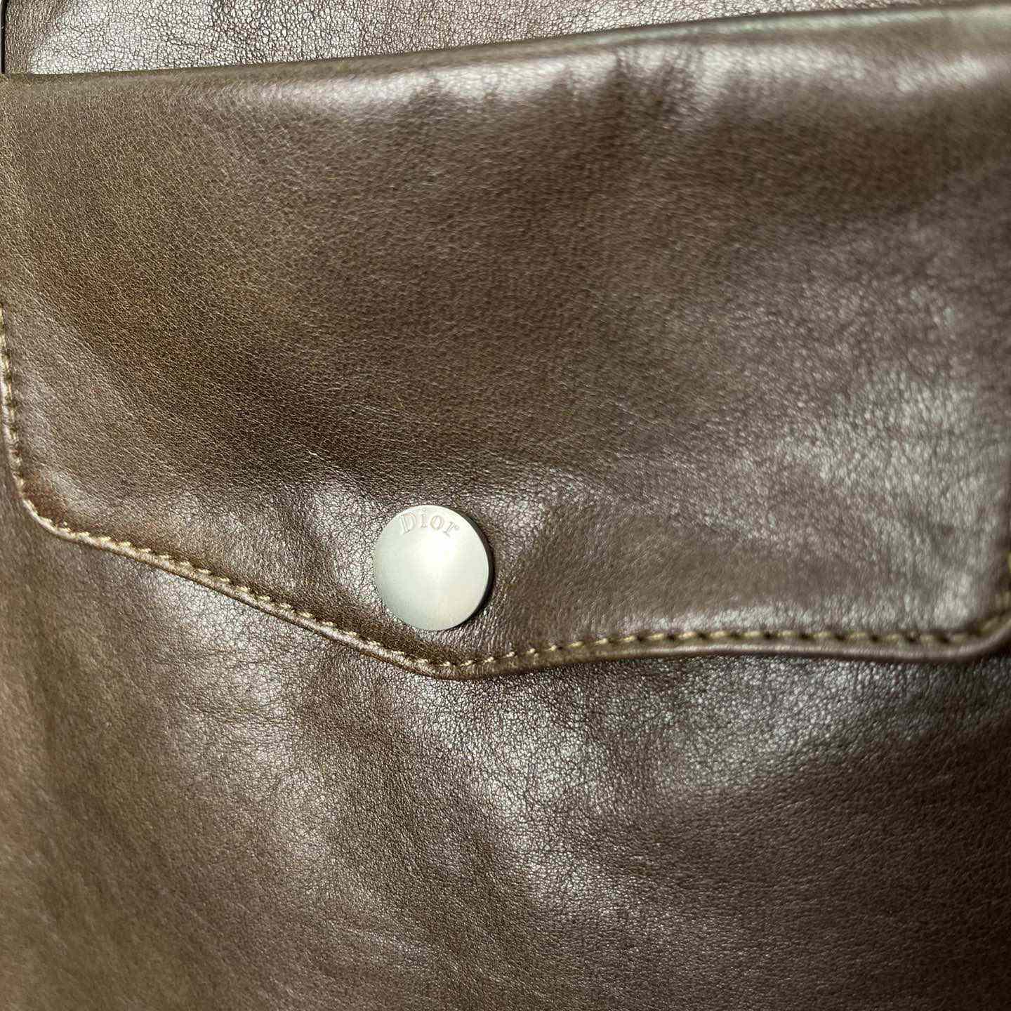 Dior Zipped Jacket Brown Napa Calfskin - PerfectKickZ