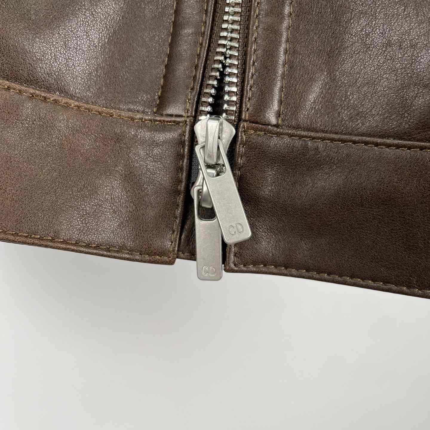 Dior Zipped Jacket Brown Napa Calfskin - PerfectKickZ