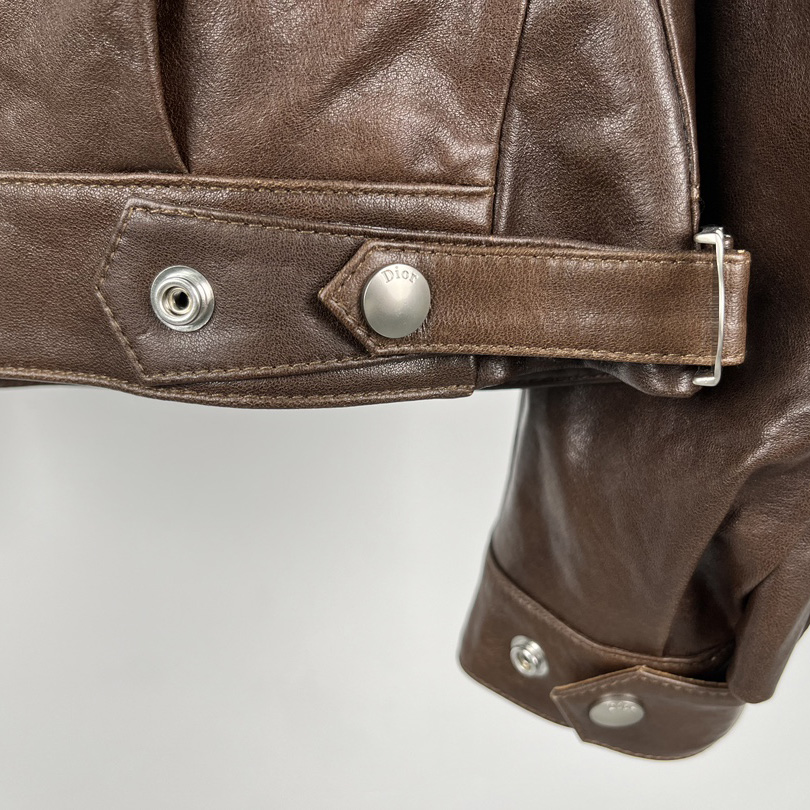 Dior Zipped Jacket Brown Napa Calfskin - PerfectKickZ