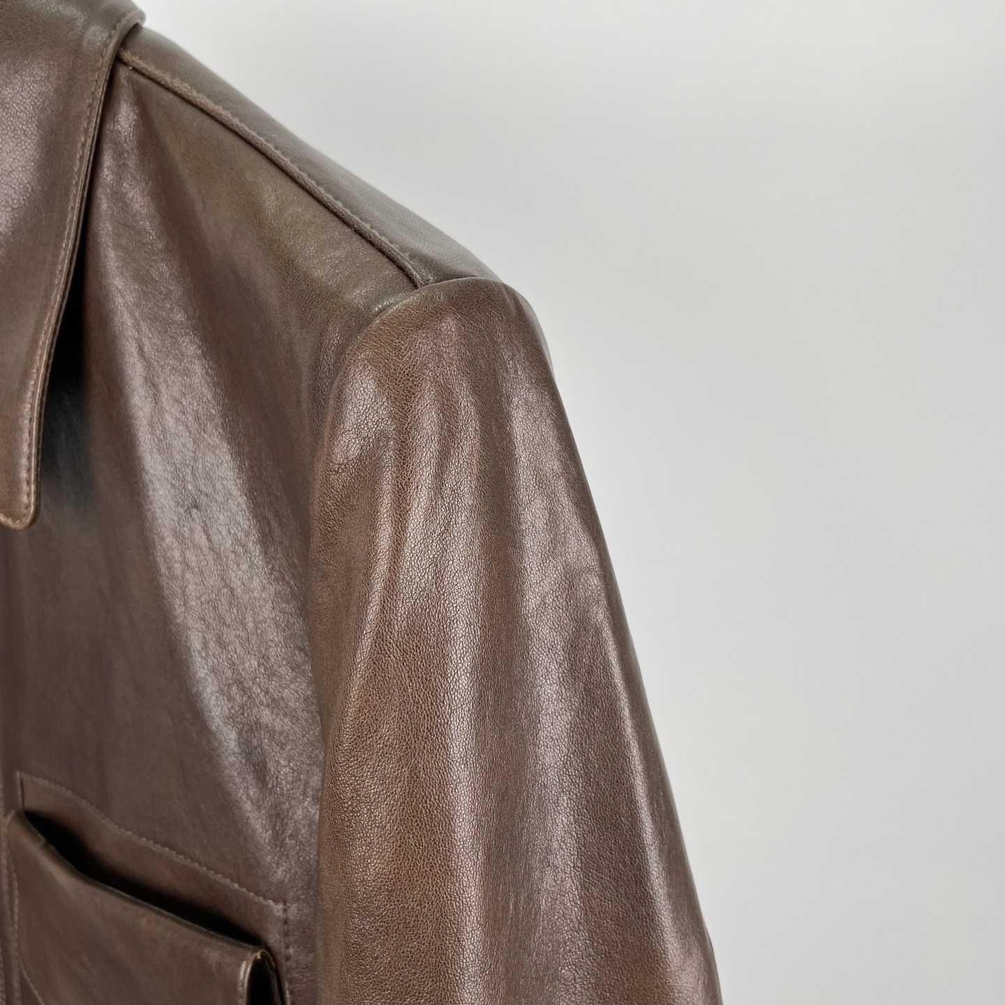 Dior Zipped Jacket Brown Napa Calfskin - PerfectKickZ
