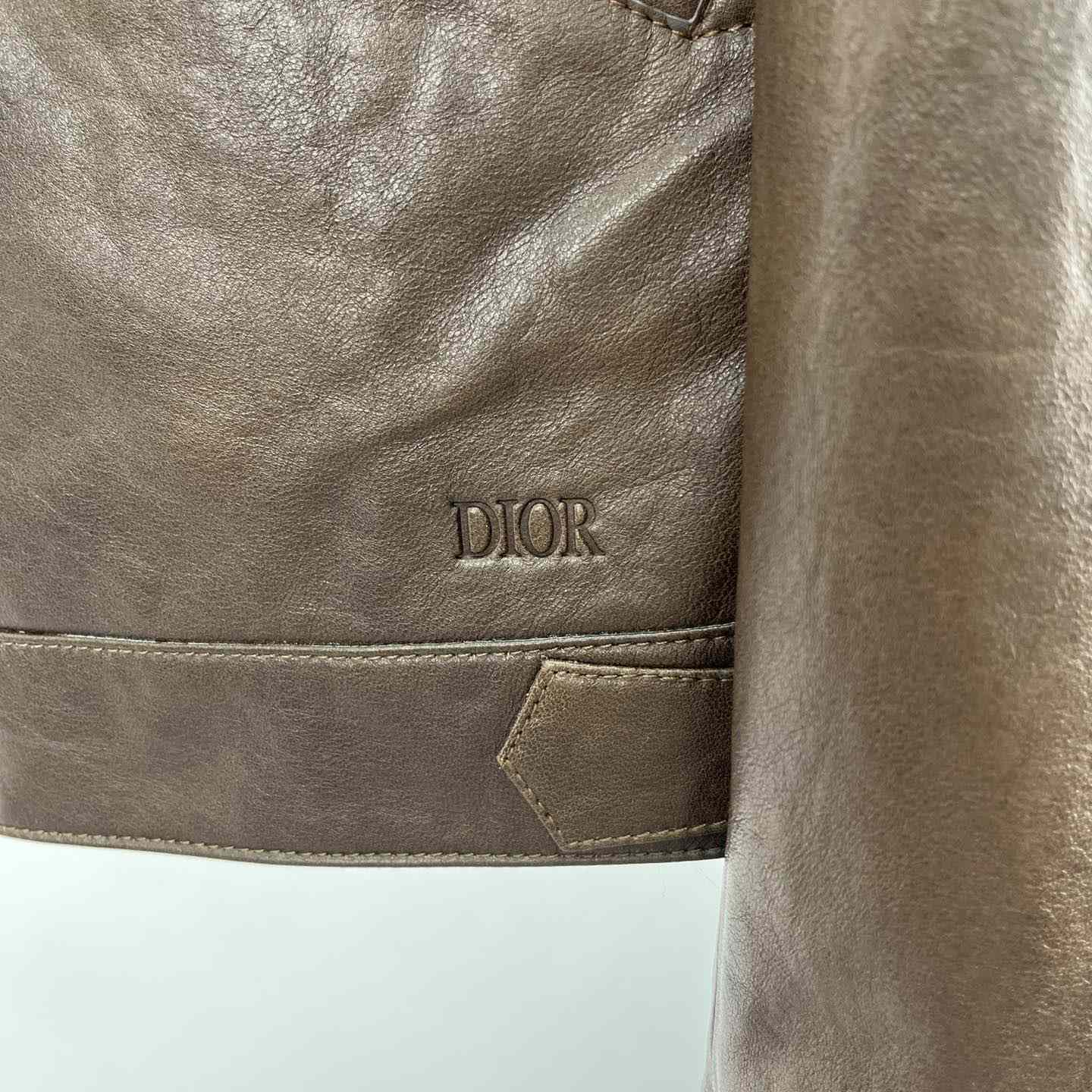 Dior Zipped Jacket Brown Napa Calfskin - PerfectKickZ