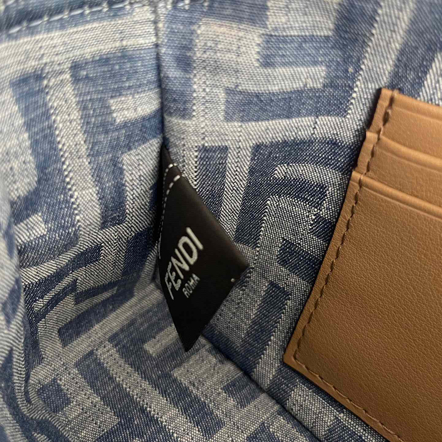 Fendi Baguette Mini Light Blue FF Denim Fabric Bag - PerfectKickZ