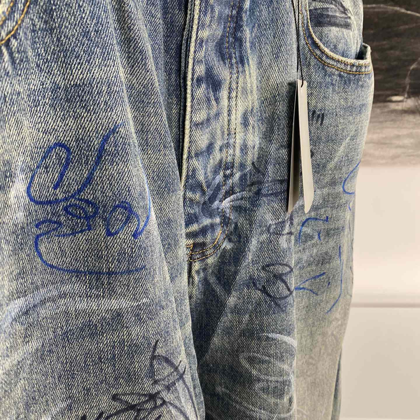 Balenciaga Graffiti Baggy Jeans - PerfectKickZ