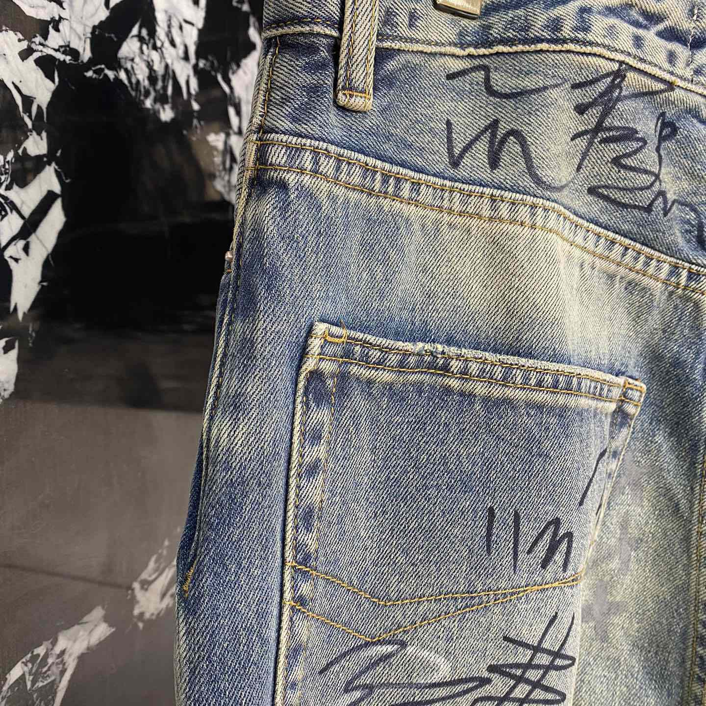 Balenciaga Graffiti Baggy Jeans - PerfectKickZ