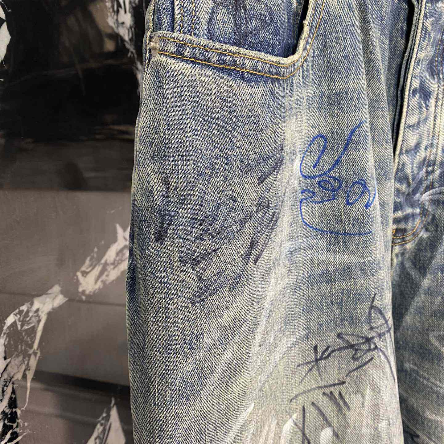 Balenciaga Graffiti Baggy Jeans - PerfectKickZ