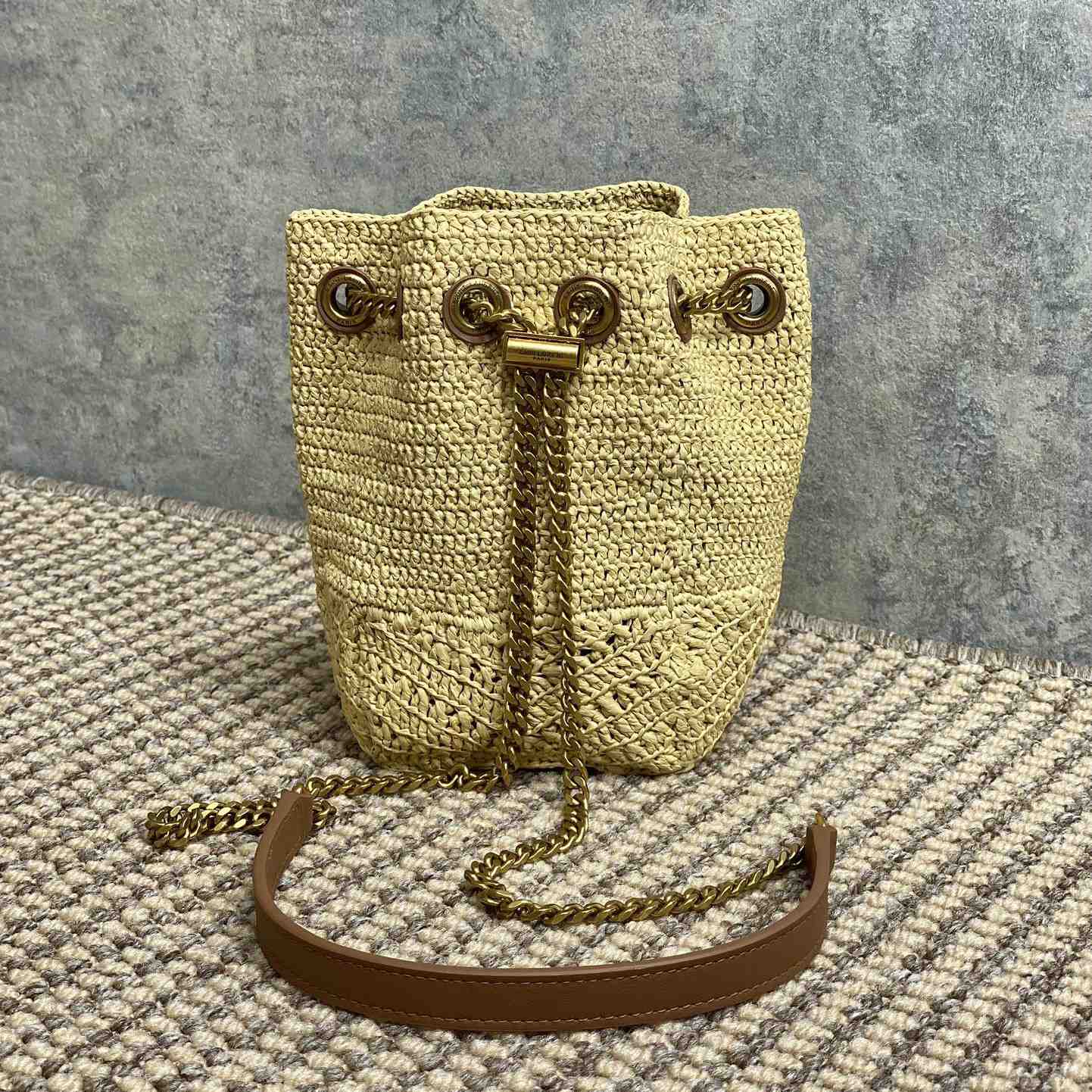 Saint Laurent Mini Joe In Raffia - PerfectKickZ