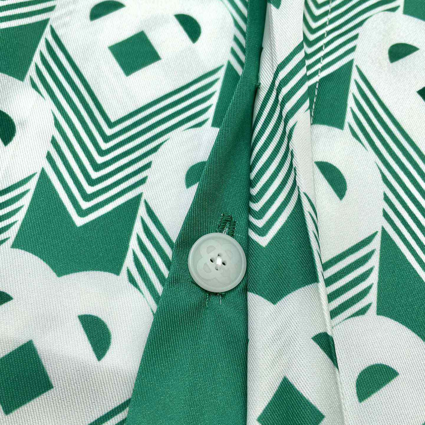 Casablanca Cuban Collar Short-Sleeve Shirt 'Heart Monogram Sport'   CA3482 - PerfectKickZ