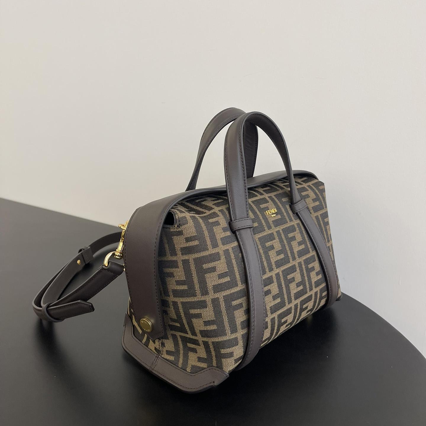 Fendi Boston 365 Brown FF jacquard fabric bag - PerfectKickZ